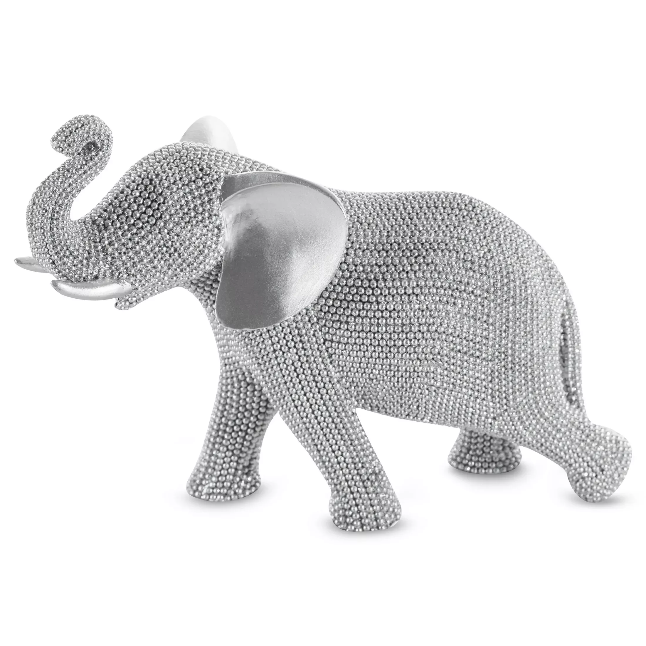 Figurka srebrna słońo drobnym strukturalnym wzorze 24x12x19 cm ELDO