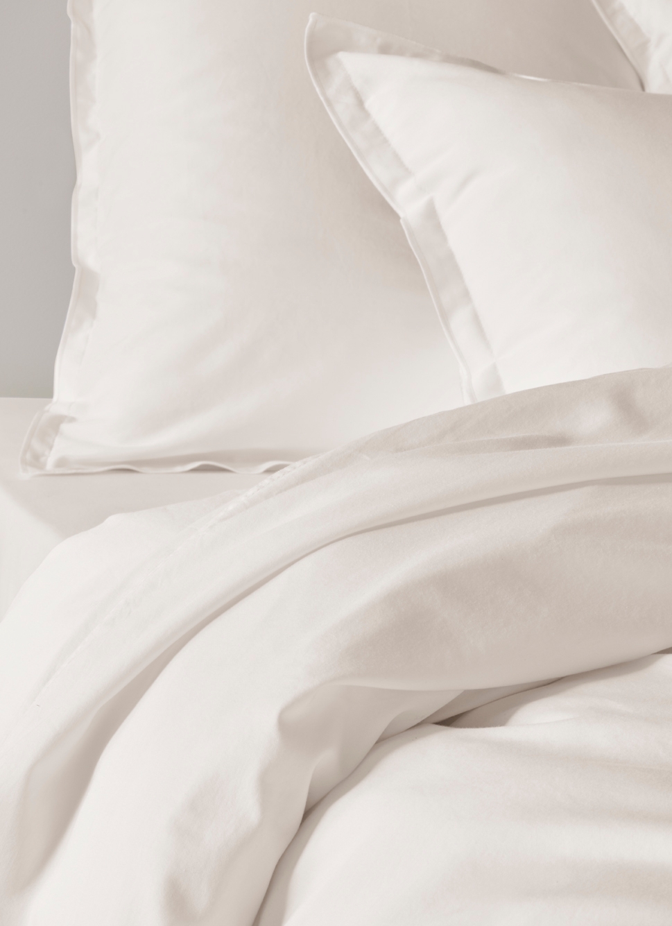 HOUSSE DE COUETTE EN SATIN DE COTON LAVÉ ECRU