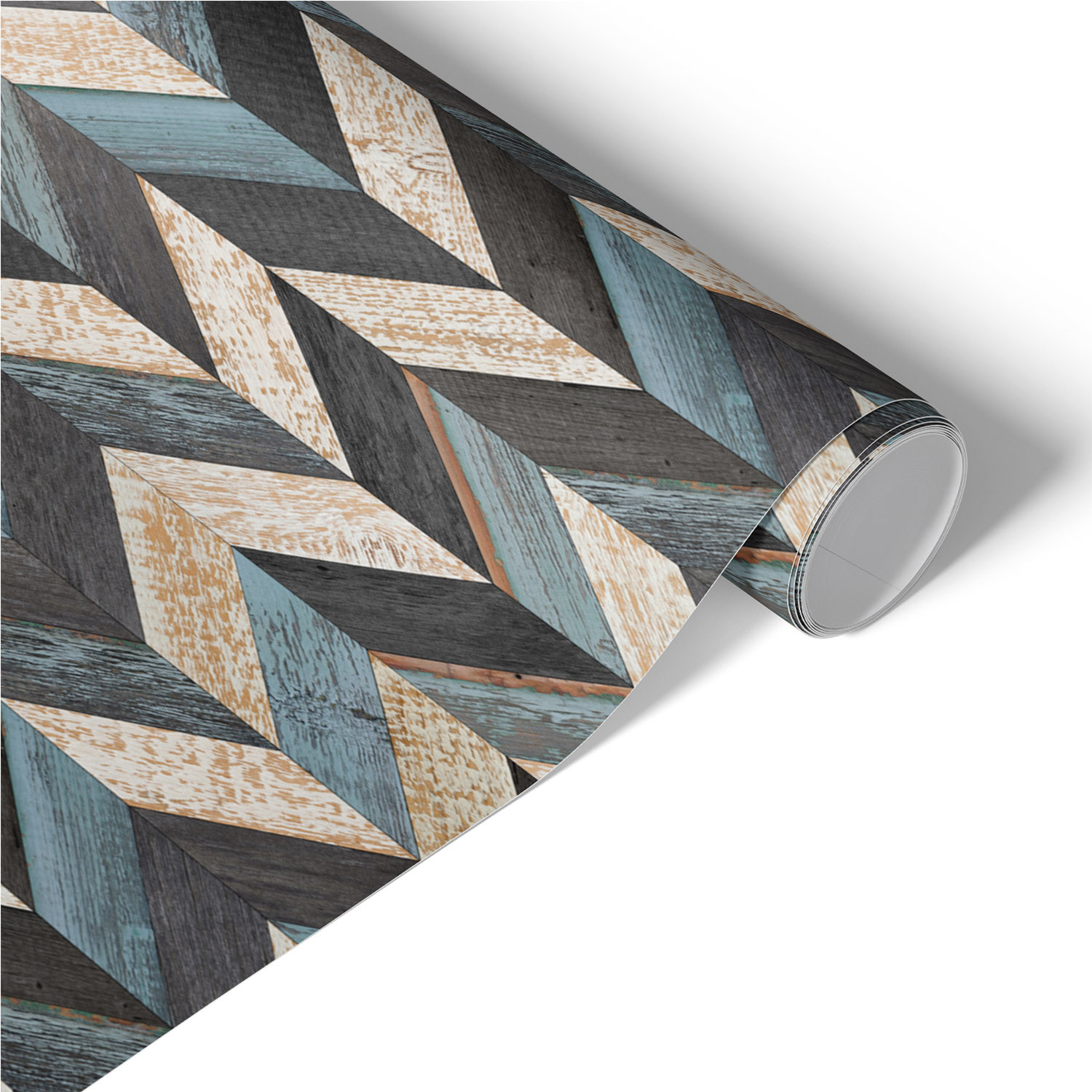 Okleina meblowa Kolorowe deski 50x100 Folia samoprzylepna Drewno DIY