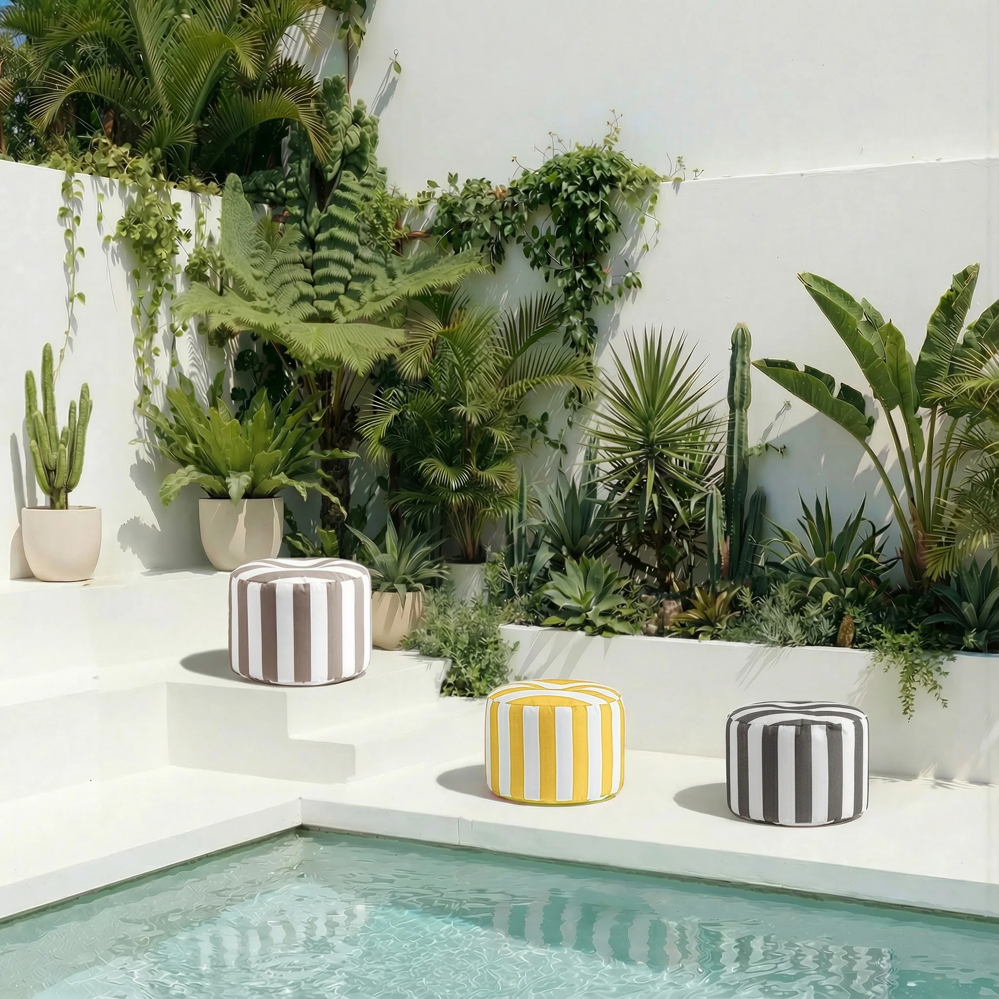 Garten-Pouf DotCom Santorin