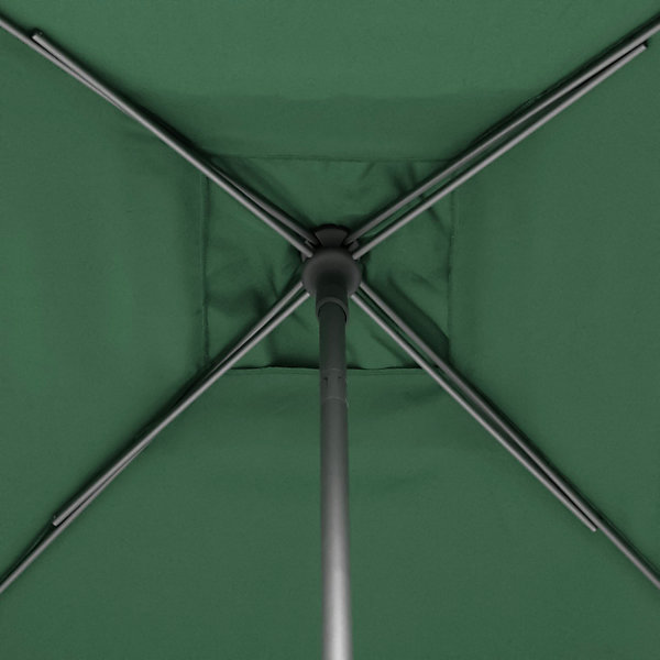 Parasol droit carré 2,5x2,5m Soya vert olive Hespéride
