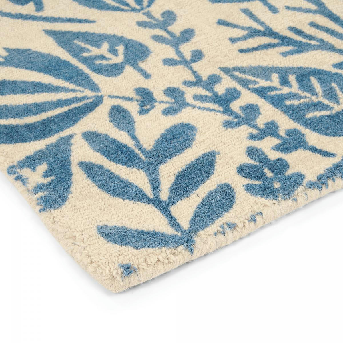 KELDA - Tapis salon bleu 120x180