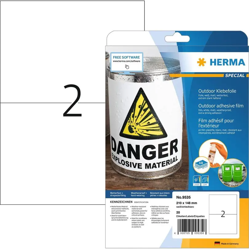 Etiketten 20er-Set Outdoor-Etiketten