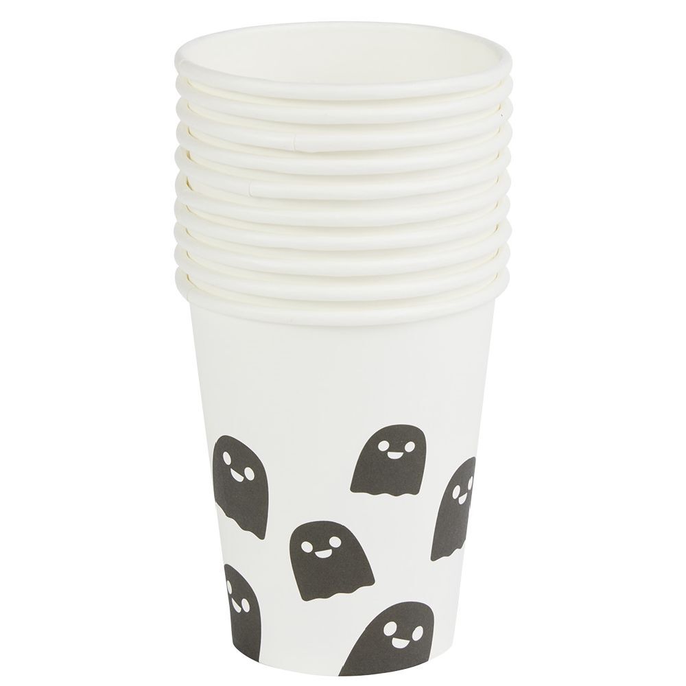 Gobelet carton x10 Halloween fantôme 25cl