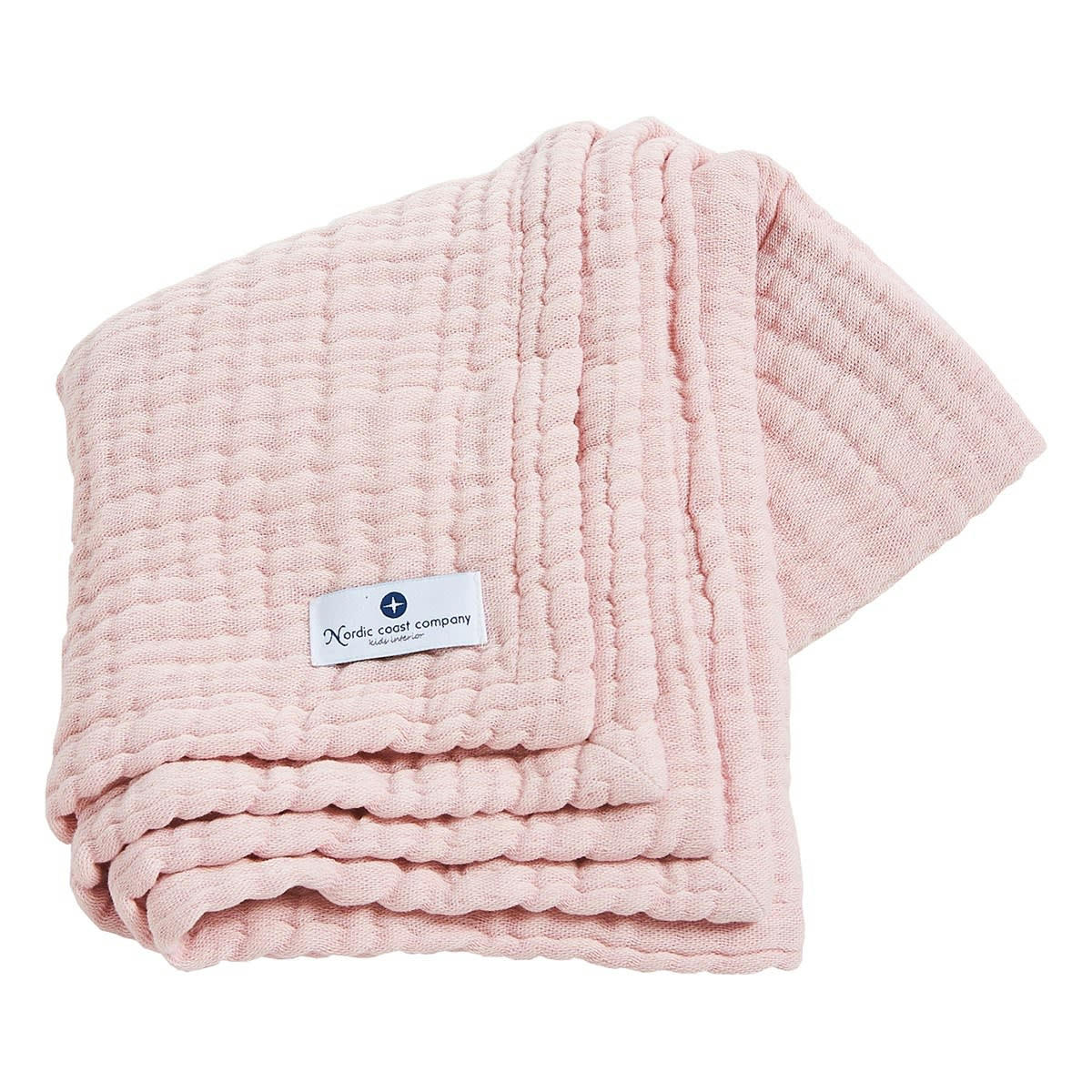 - Couverture mousseline bebe coton rose 80x80 cm