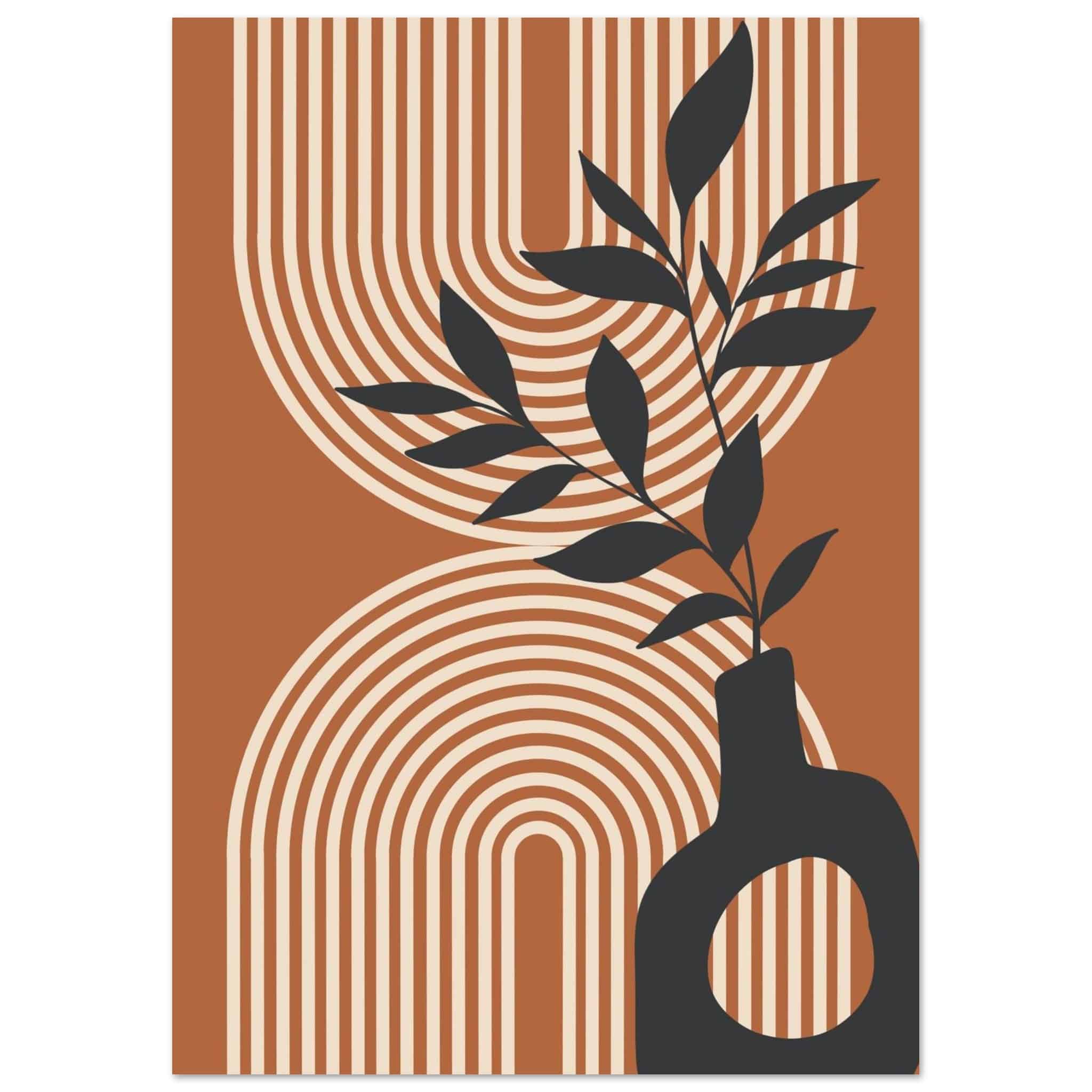 Artfulprints Poster Boho – Arched still life  - A4 21x29.7 cm - Terracotta