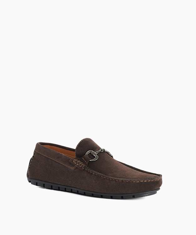 Brackon Brown - Suede Snaffle Trim Moccasins
