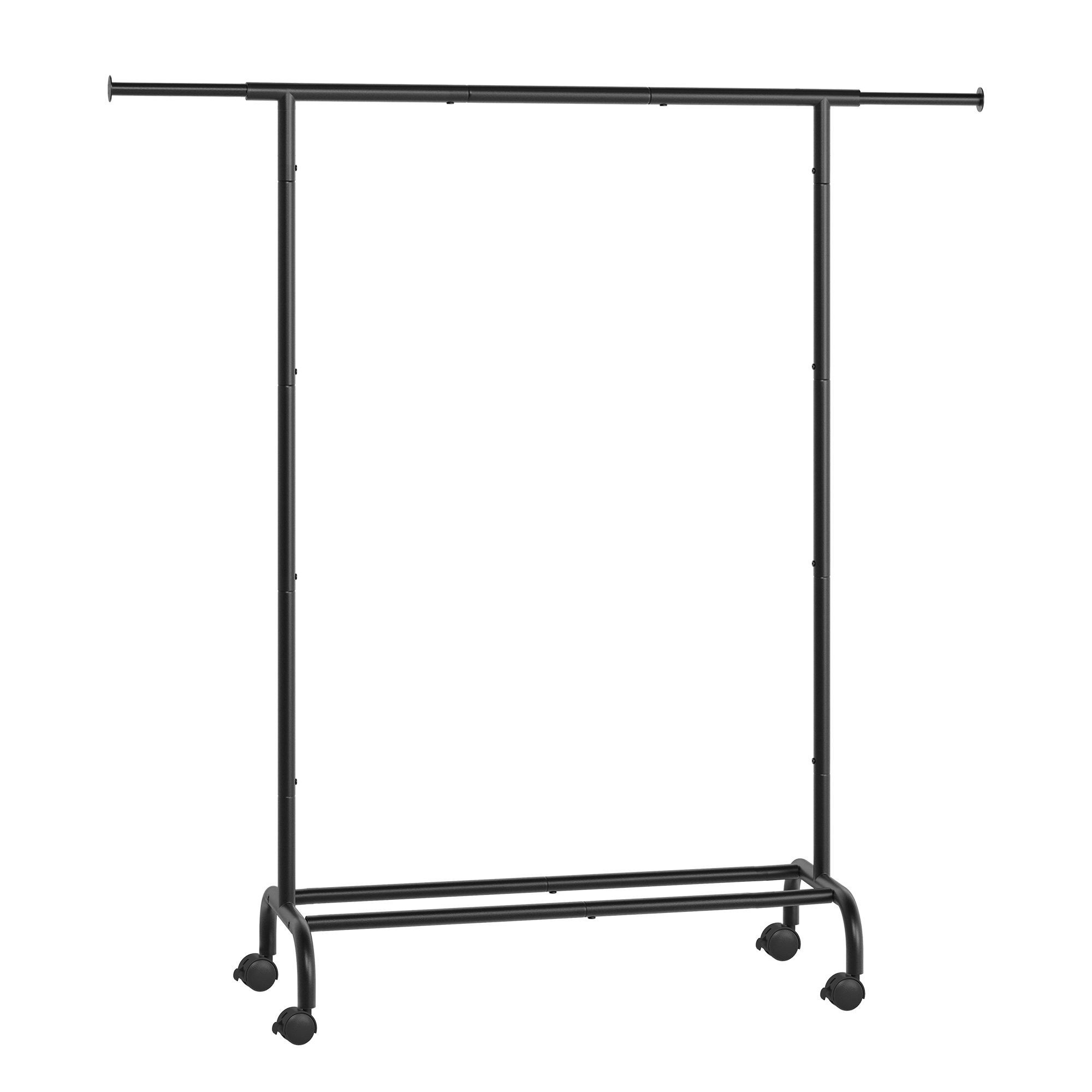 Mobilny wieszak na ubrania nowoczesny 156 cm czarny stojak