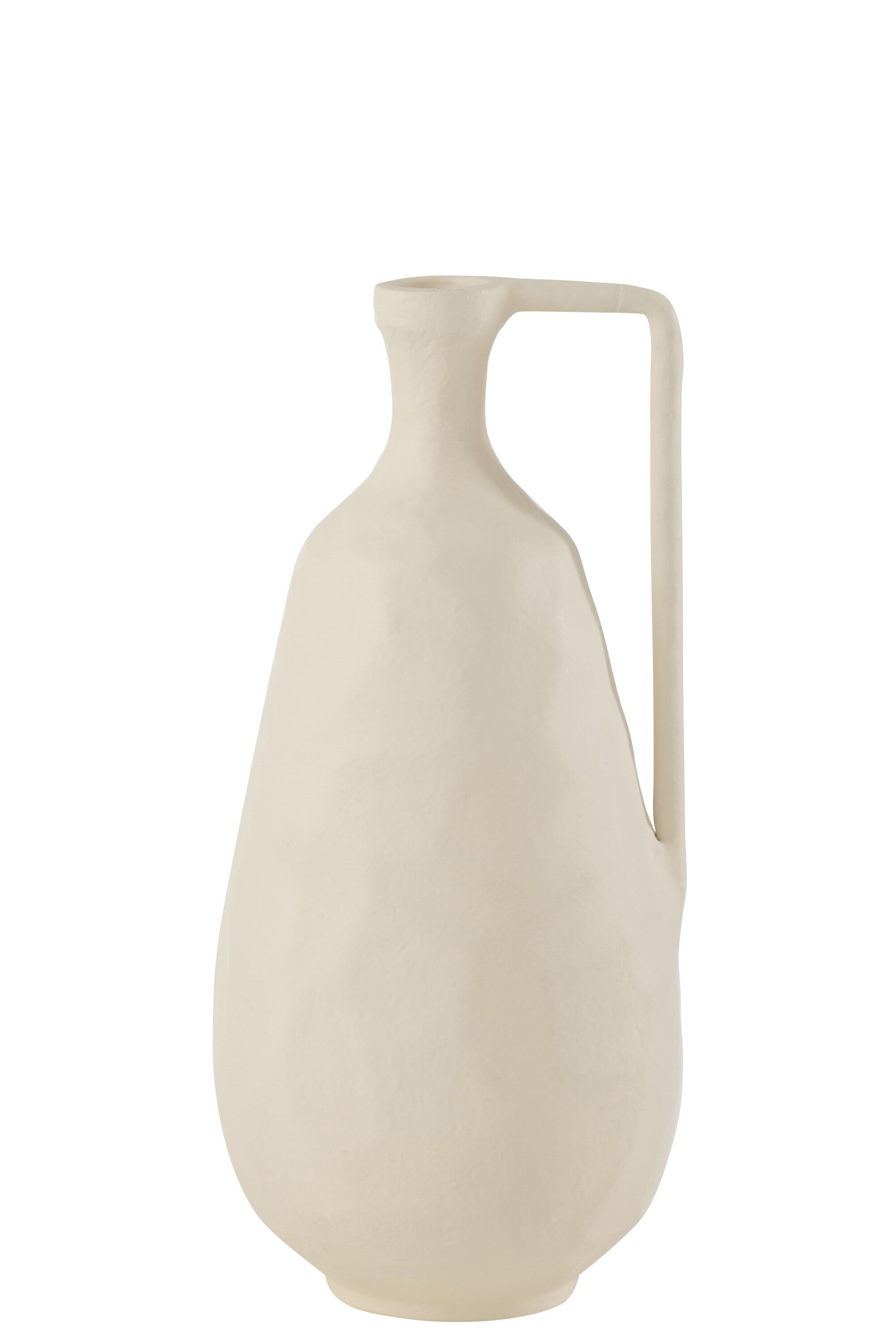 J-Line vaas Goa - aluminium - wit - large - 35 cm hoog