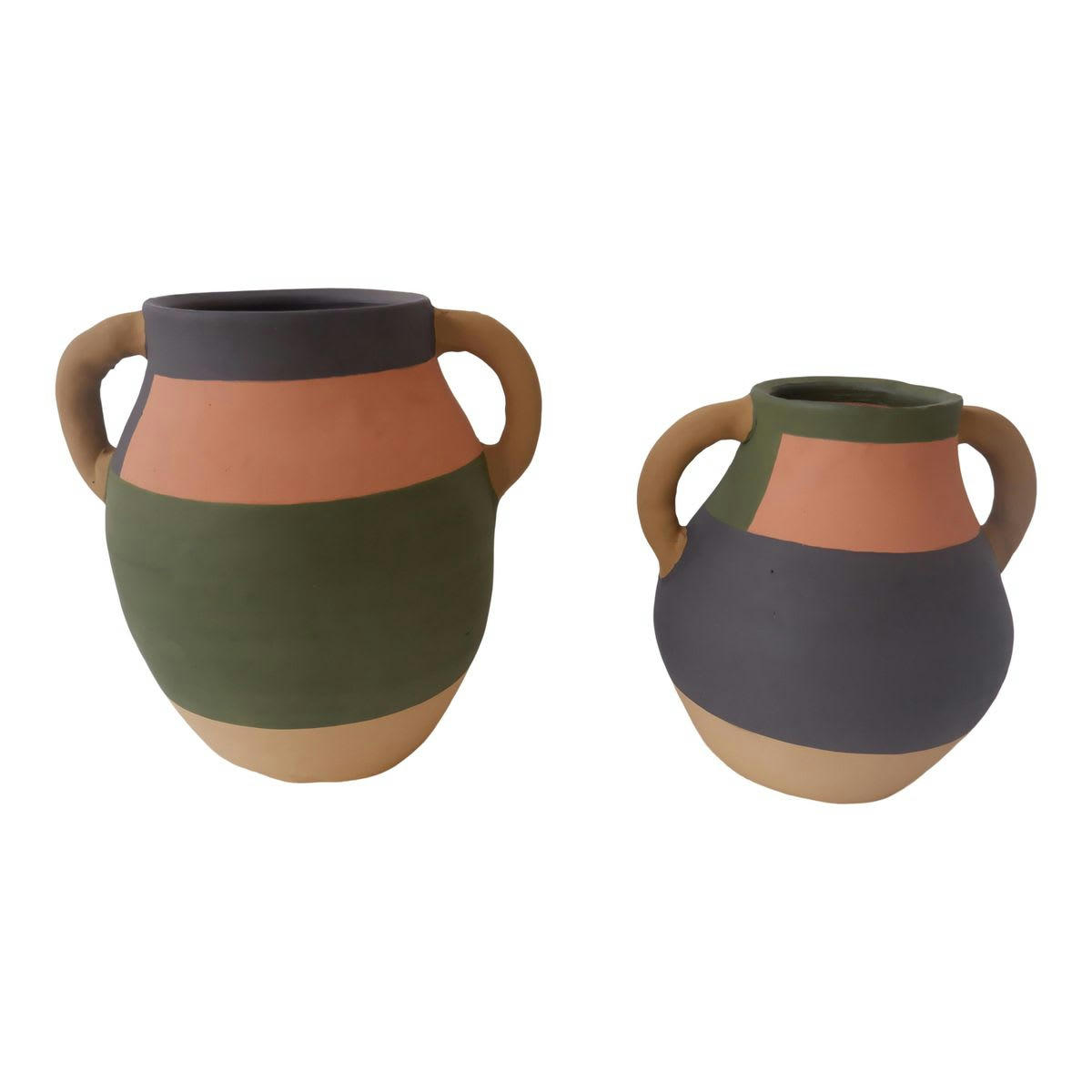 - Set de 2 vases en terre cuite