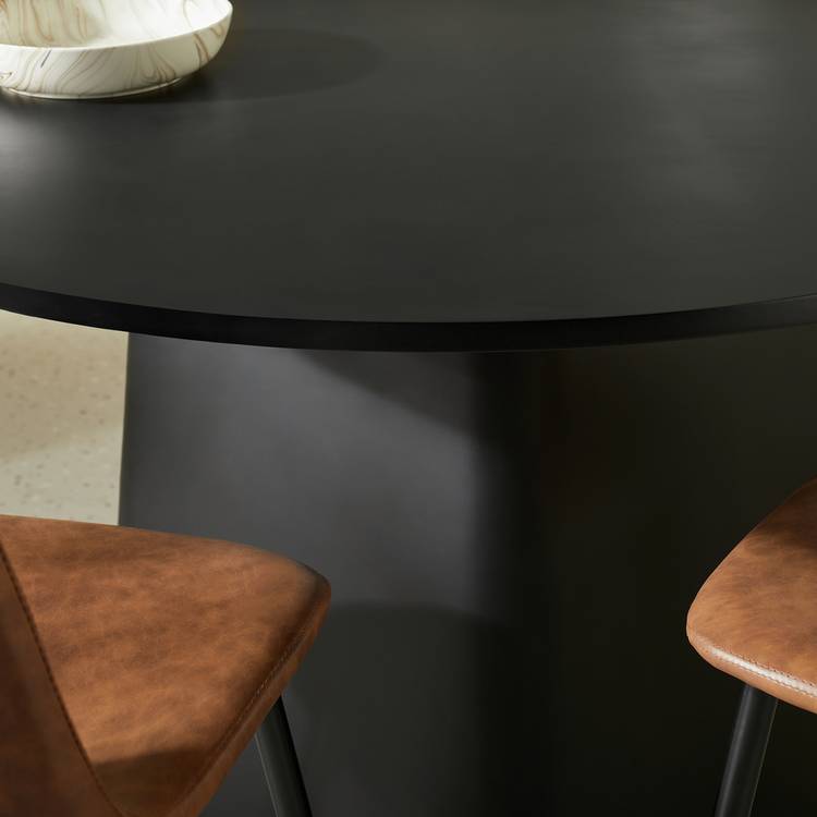 Habitat Arelo Round 4 Seater Dining Table - Black