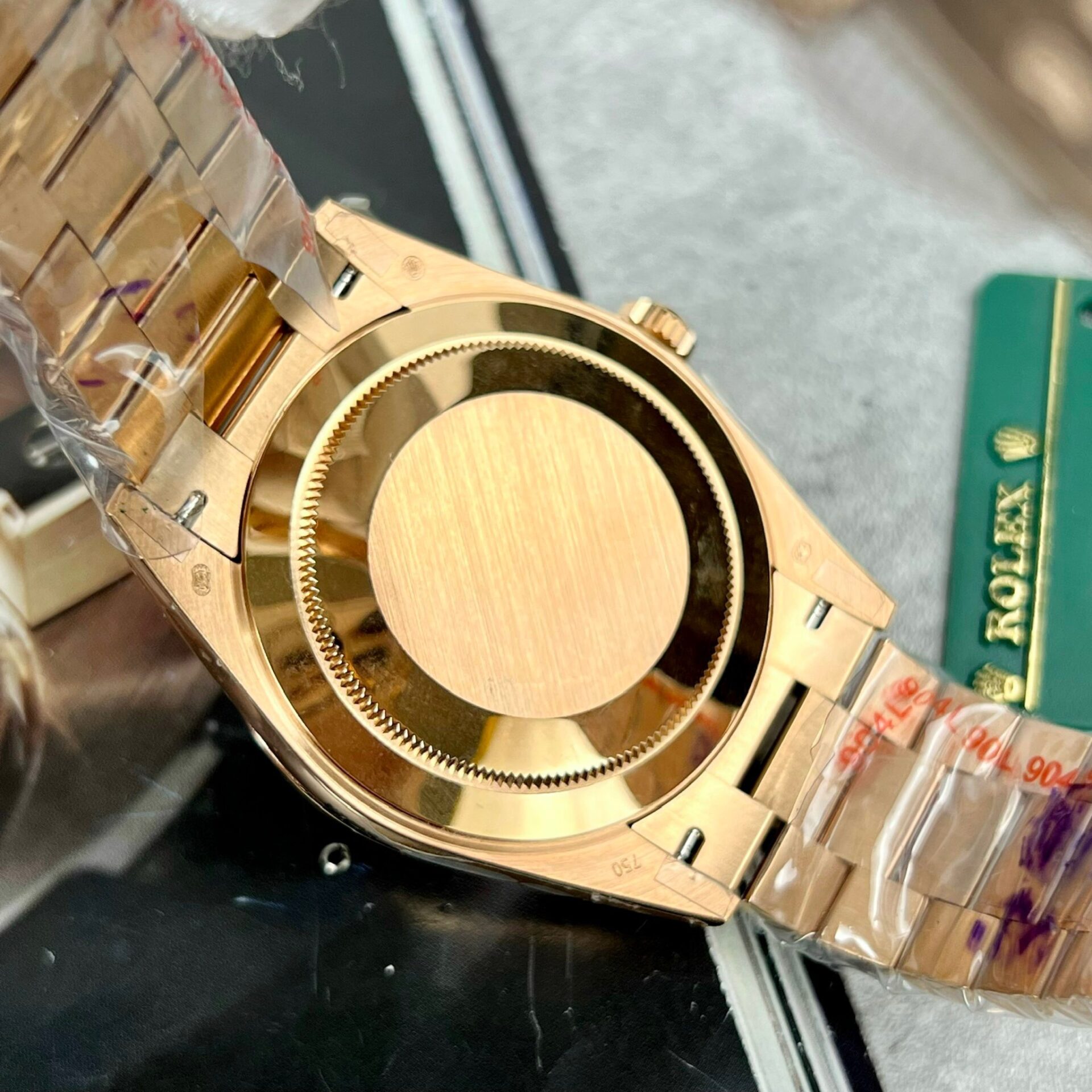 Rolex Day-Date 228239 YG Plated Pink Dial 40mm Super Clone