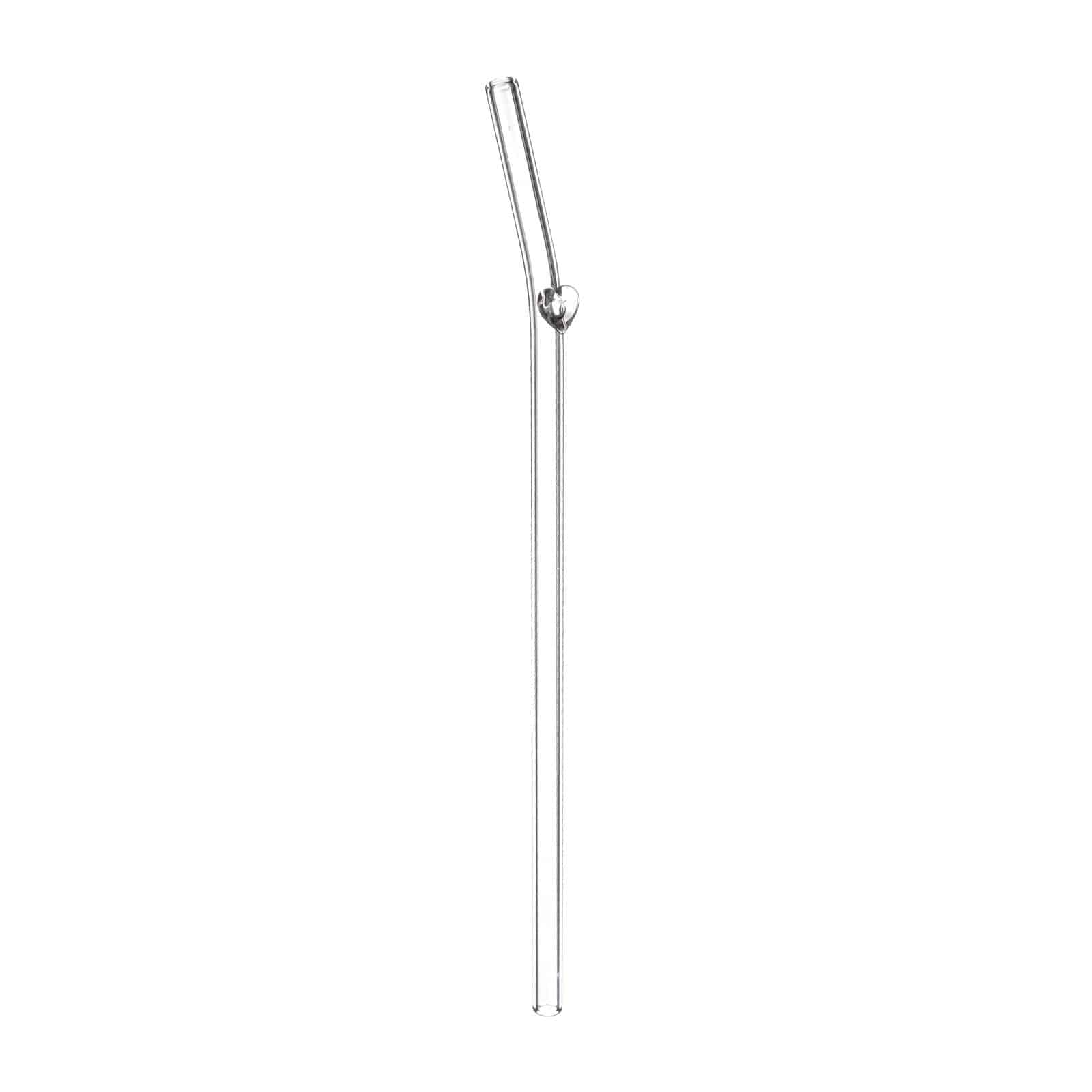 Glas-Trinkhalm Herz Klar,L 230 mm