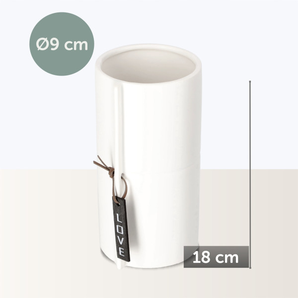 Doniczka Osłonka Na Kwiaty Ceramiczna Biała 9 cm