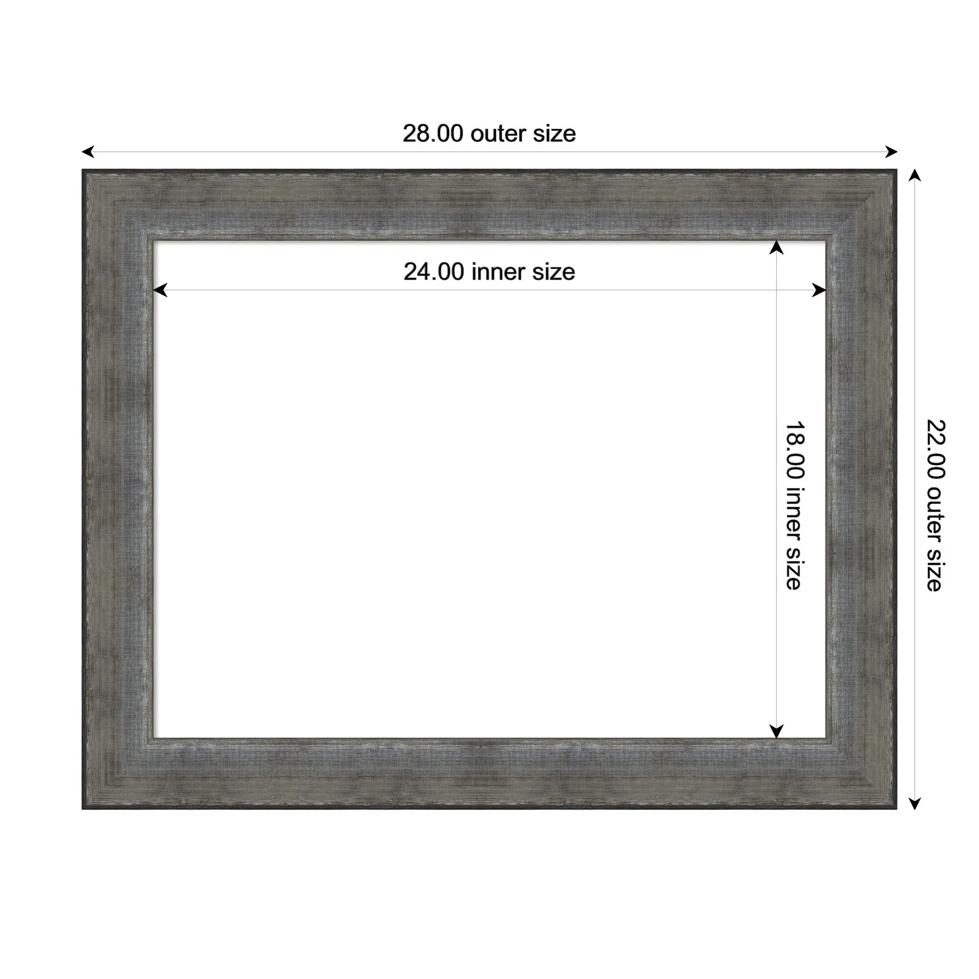 Amanti Art Forged Pewter Framed Dry Erase Magnetic Board