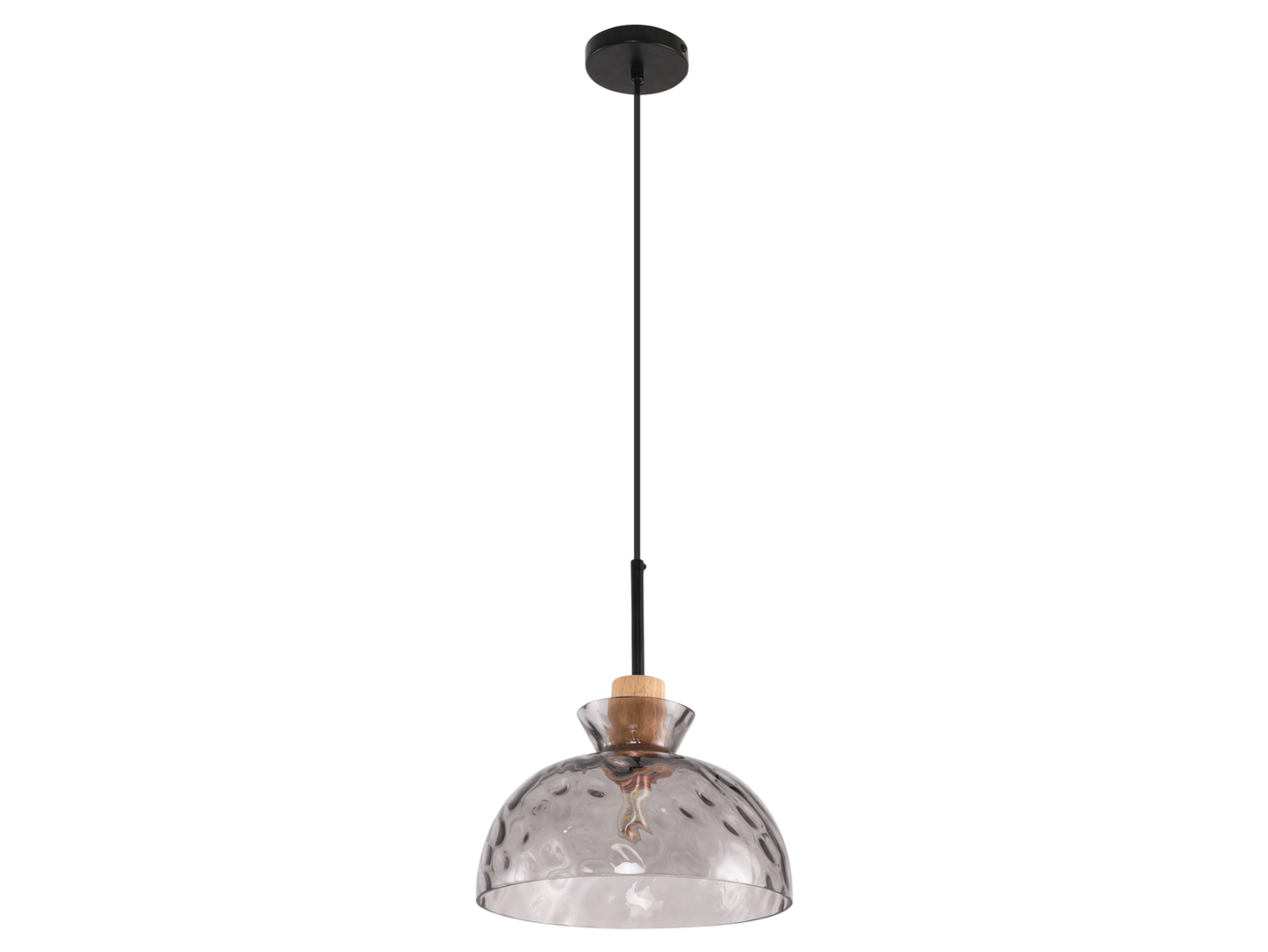 Lampa wisząca Bjorn szklana grafitowa