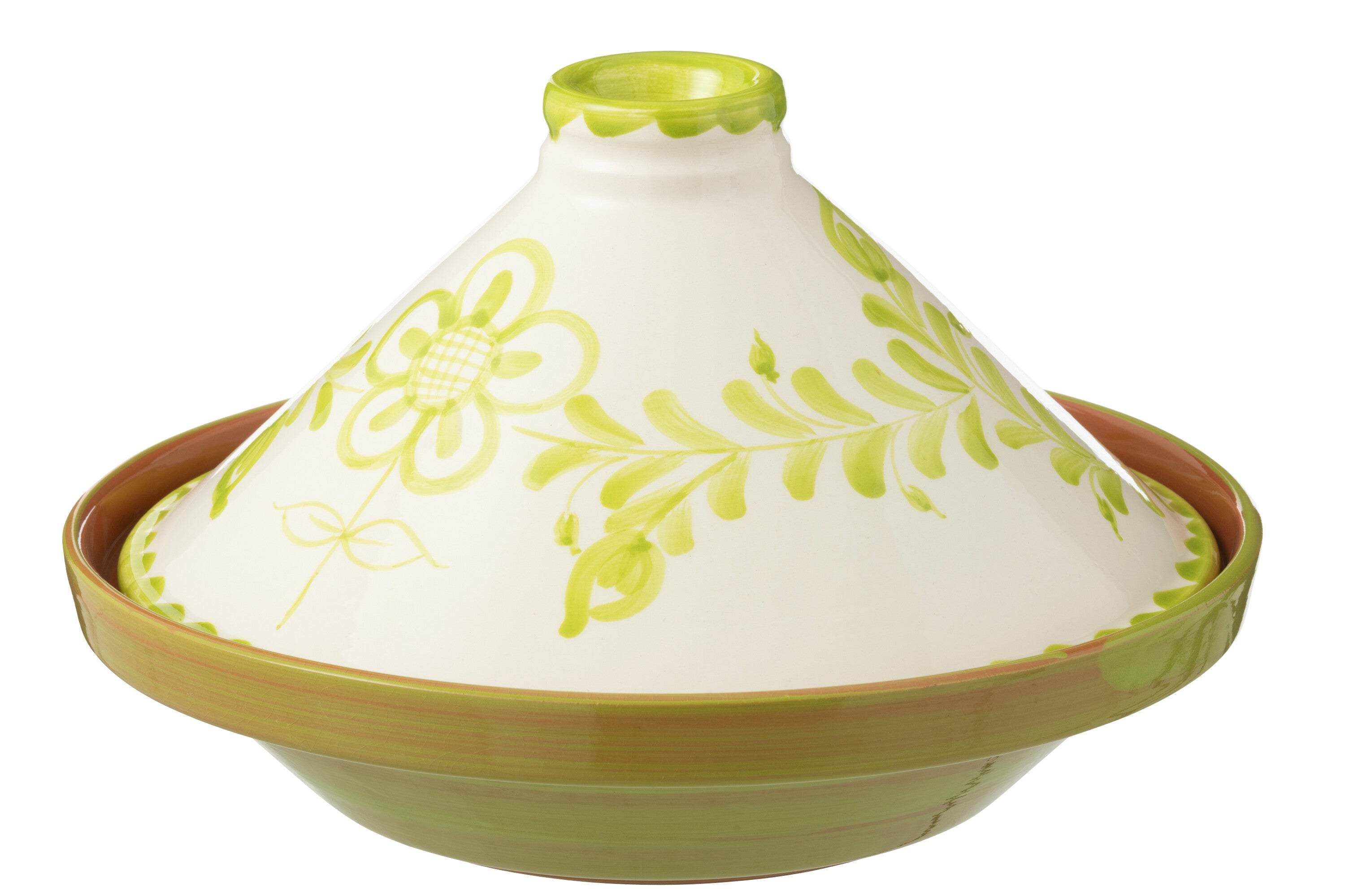 J-Line tajine Granada - keramiek - wit groen