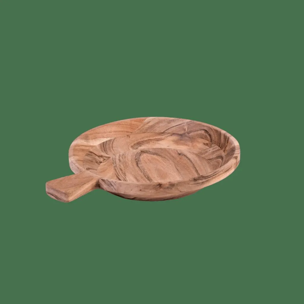 Assiettes^CASA ACACIA CHIC Assiette Creuse Avec Manche Naturel