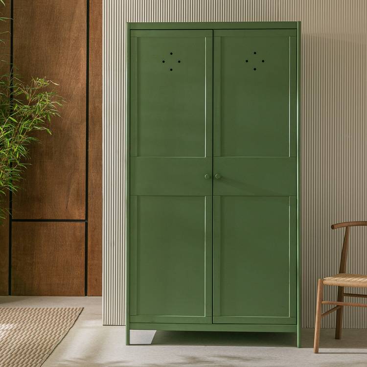 Habitat Bronte 2 Door Wardrobe - Green