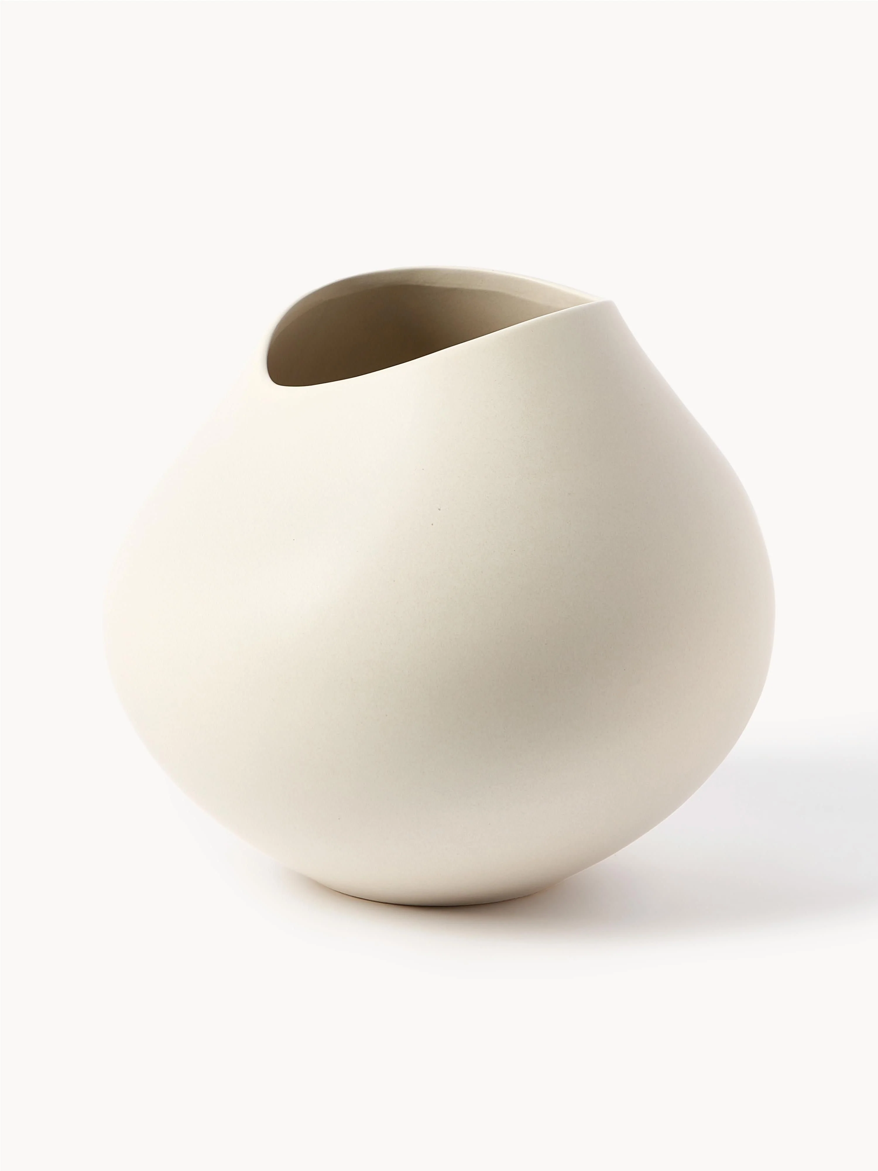 Handgefertigte Vase Opium aus Steingut, H 28 cm