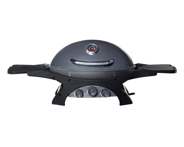 Ziggy Classic Triple Grill LPG BBQ - Gunmetal Grey