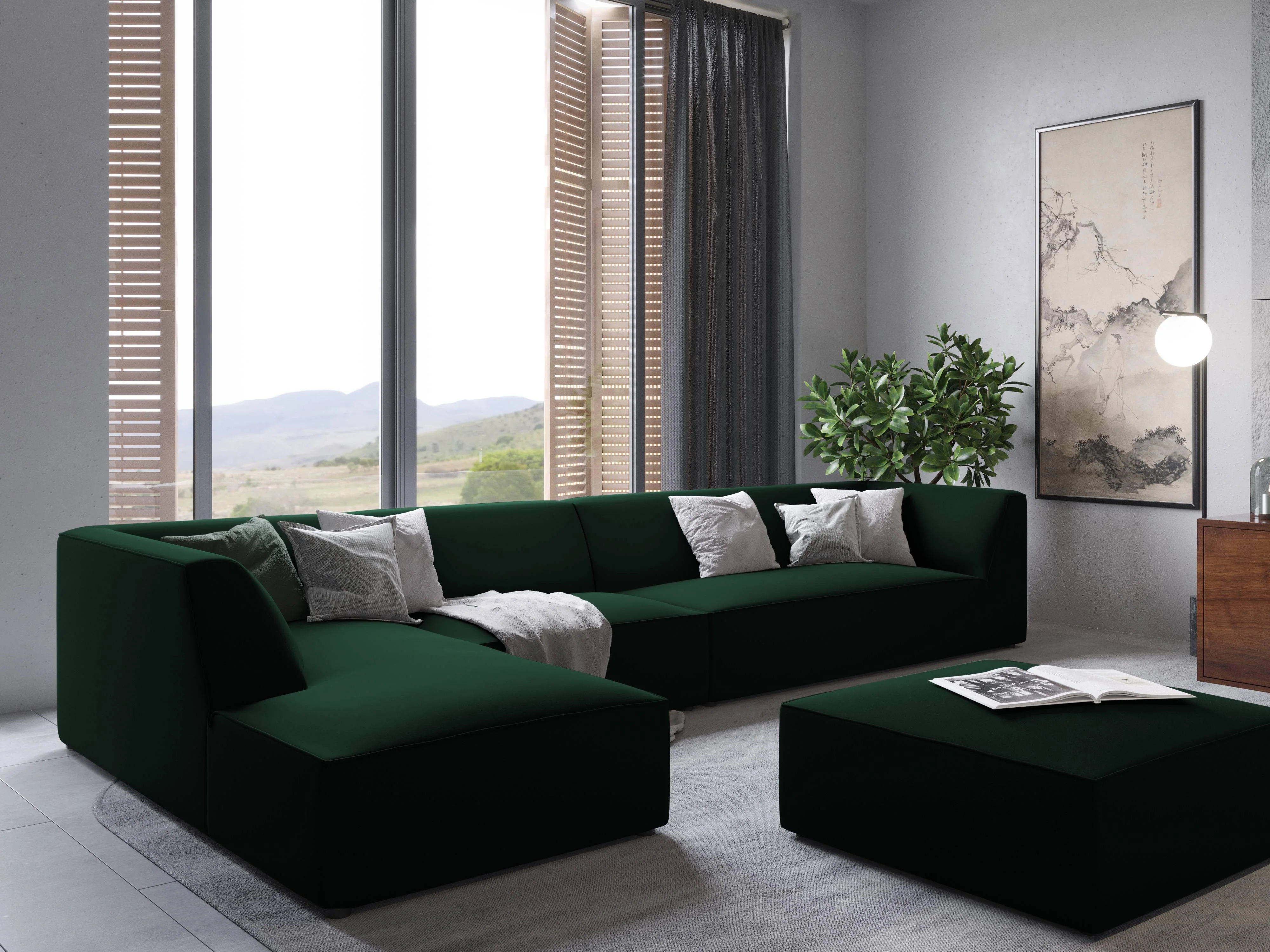 Hoekbank Sao velvet links