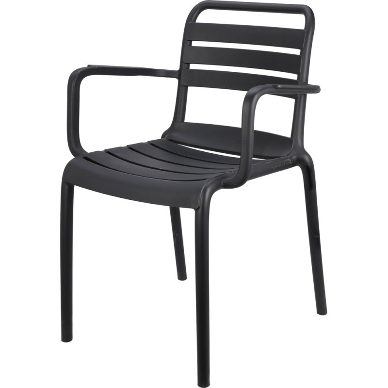 Fauteuil de jardin empilable noir