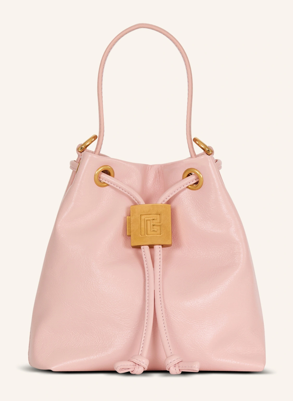 BALMAIN Pulse Bucket Tasche aus Glattleder