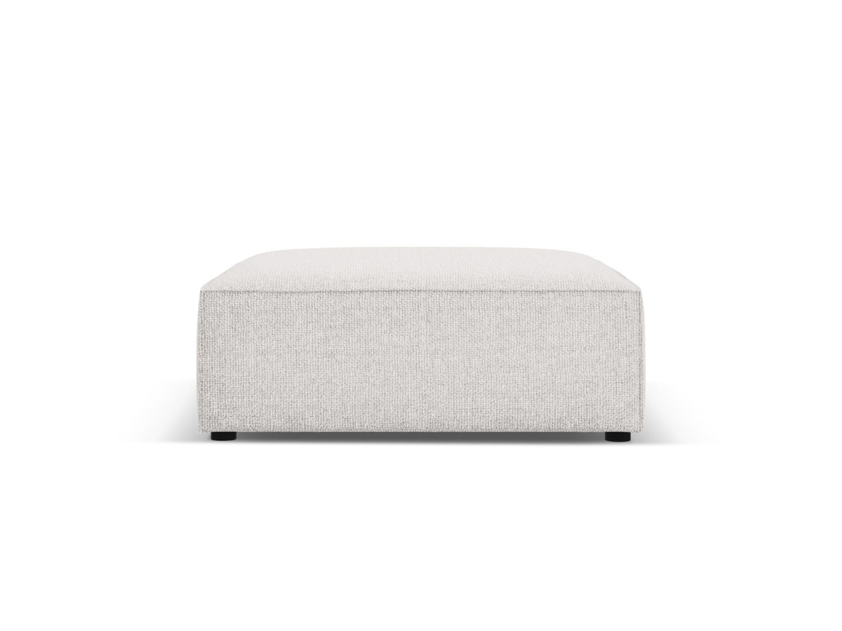 Cosmopolitan Design Poef Arendal chenille, lichtgrijs - 80x102x40cm