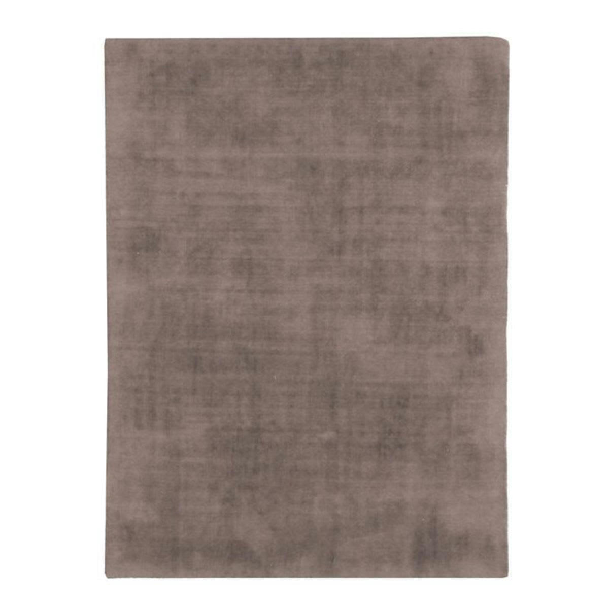 SANTAL - Tapis aspect velours taupe 160x230