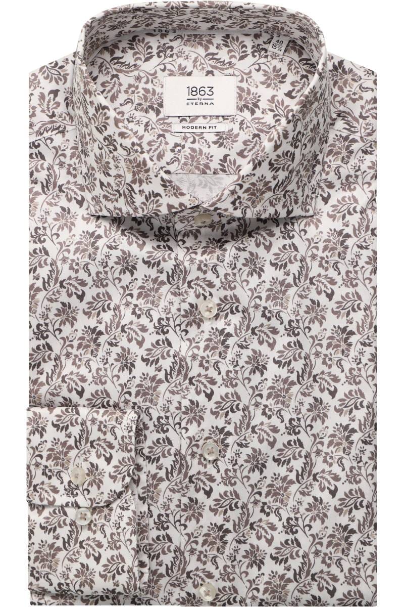 ETERNA 1863 Modern Fit Hemd hellgrau, Bedruckt