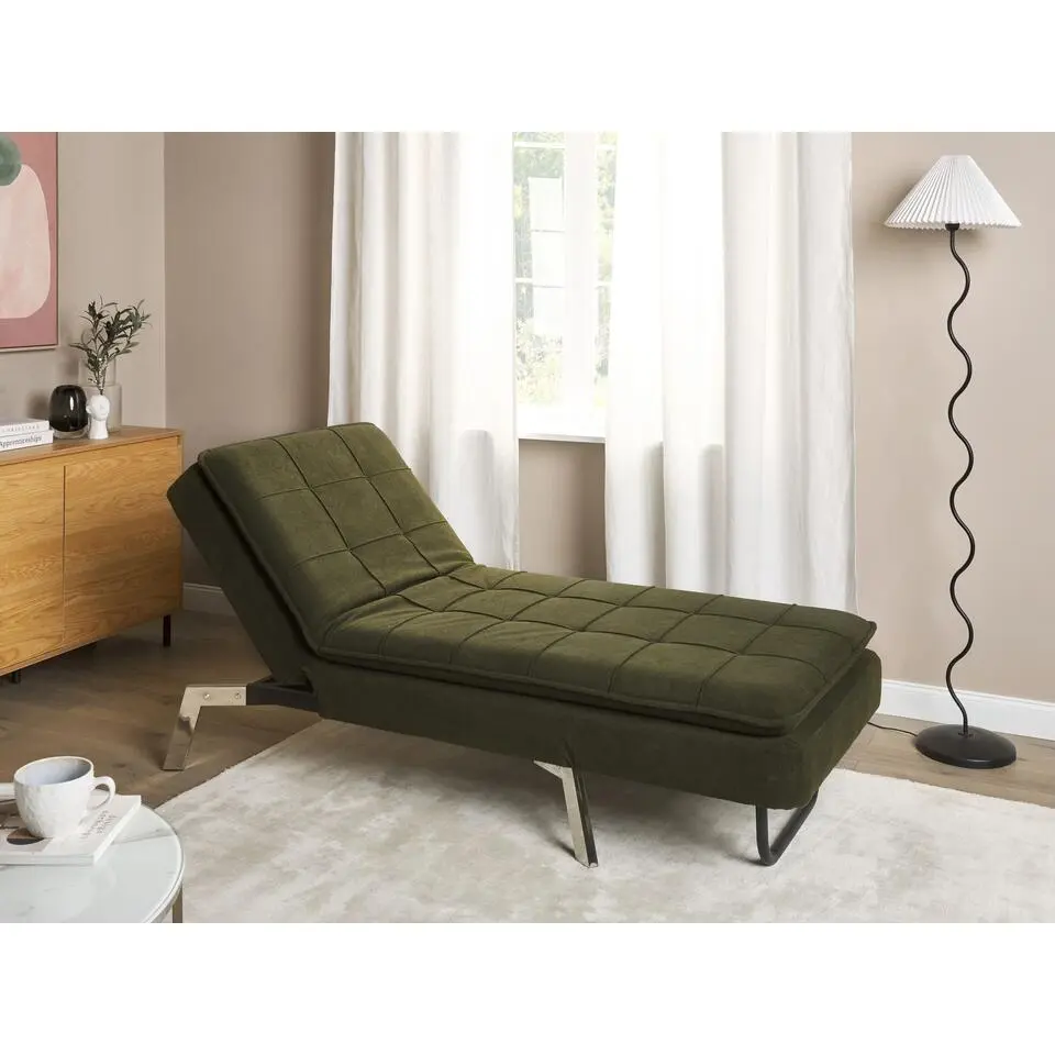 LOIRET - Chaise longue - Groen - Symmetrisch - Polyester