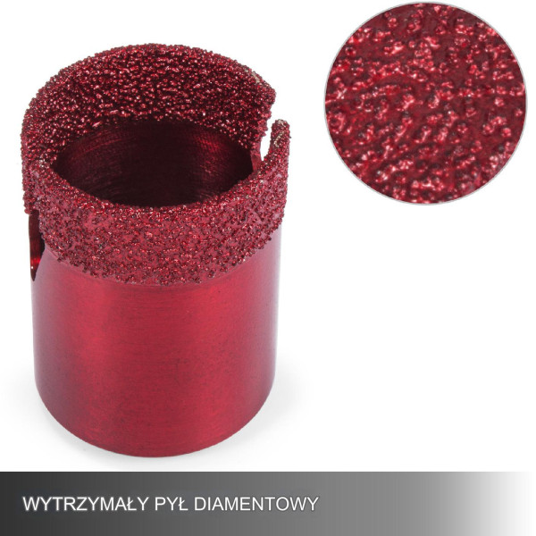 Otwornice diamentowe do betonu gresu płytek koronki zestaw 20-68 mm 10 szt.