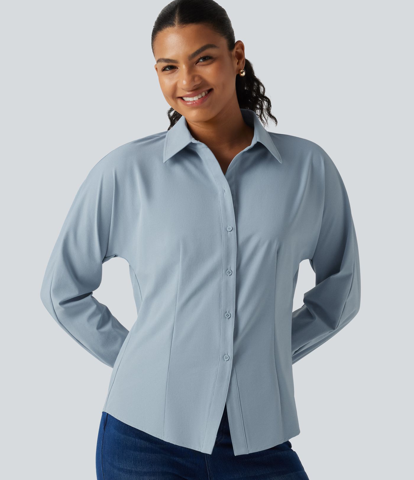 Chemise à manches longues esprit bureau
