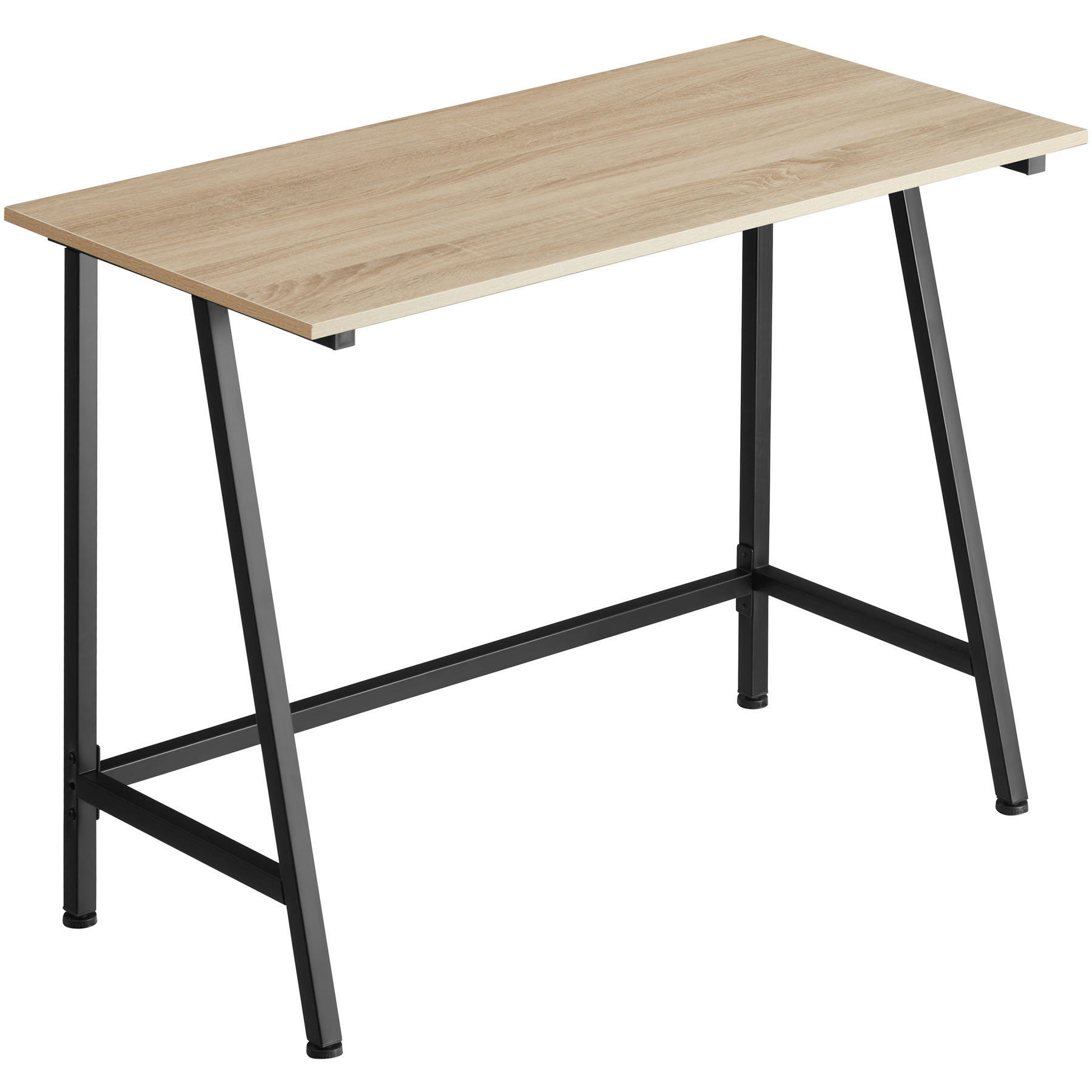 - Bureau bois clair industriel - chêne sonoma