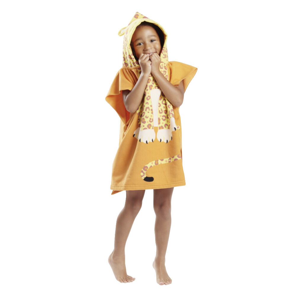 Poncho de plage enfant léopard TU 55x110cm