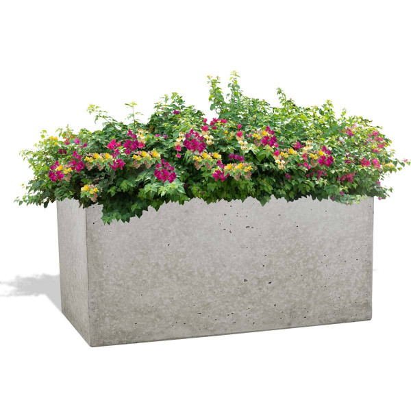 Donica Betonowa Zewnętrzna Zadora BOX XL 90x45x45 szary naturalny