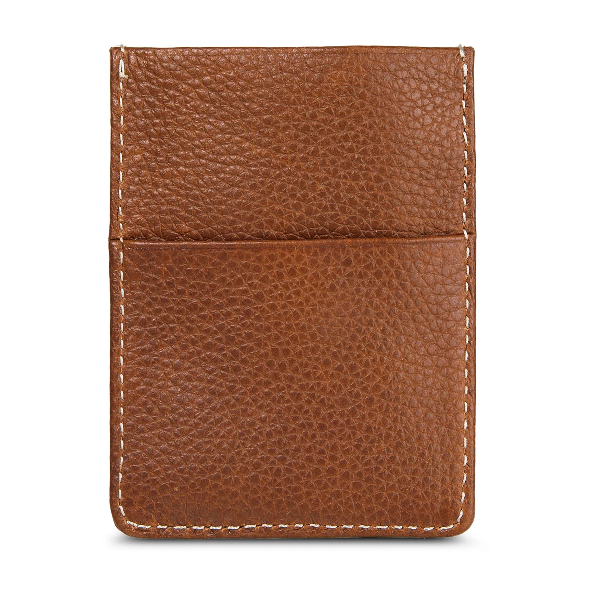 EB Signature Top Stitch Magnetic Leather Card Case