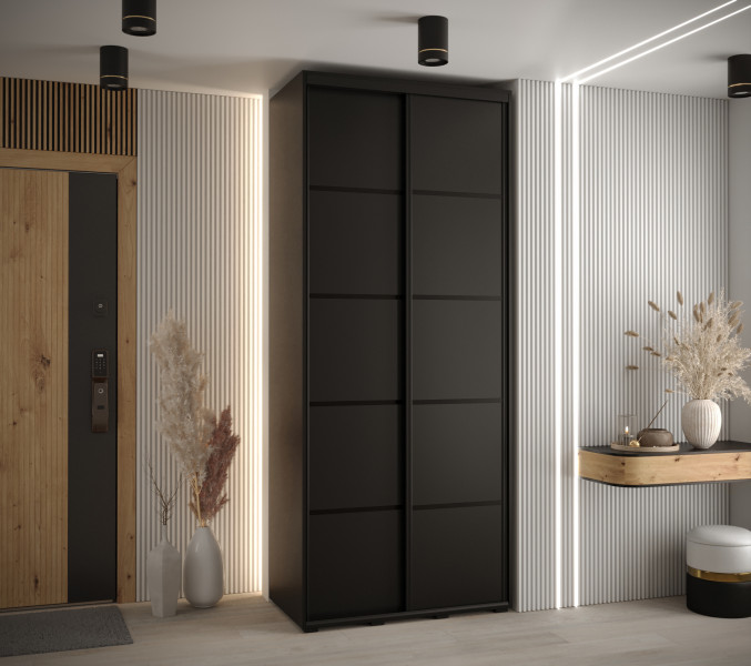 Szafa przesuwna 45 Cannes 4 100 czarny czarny czarny