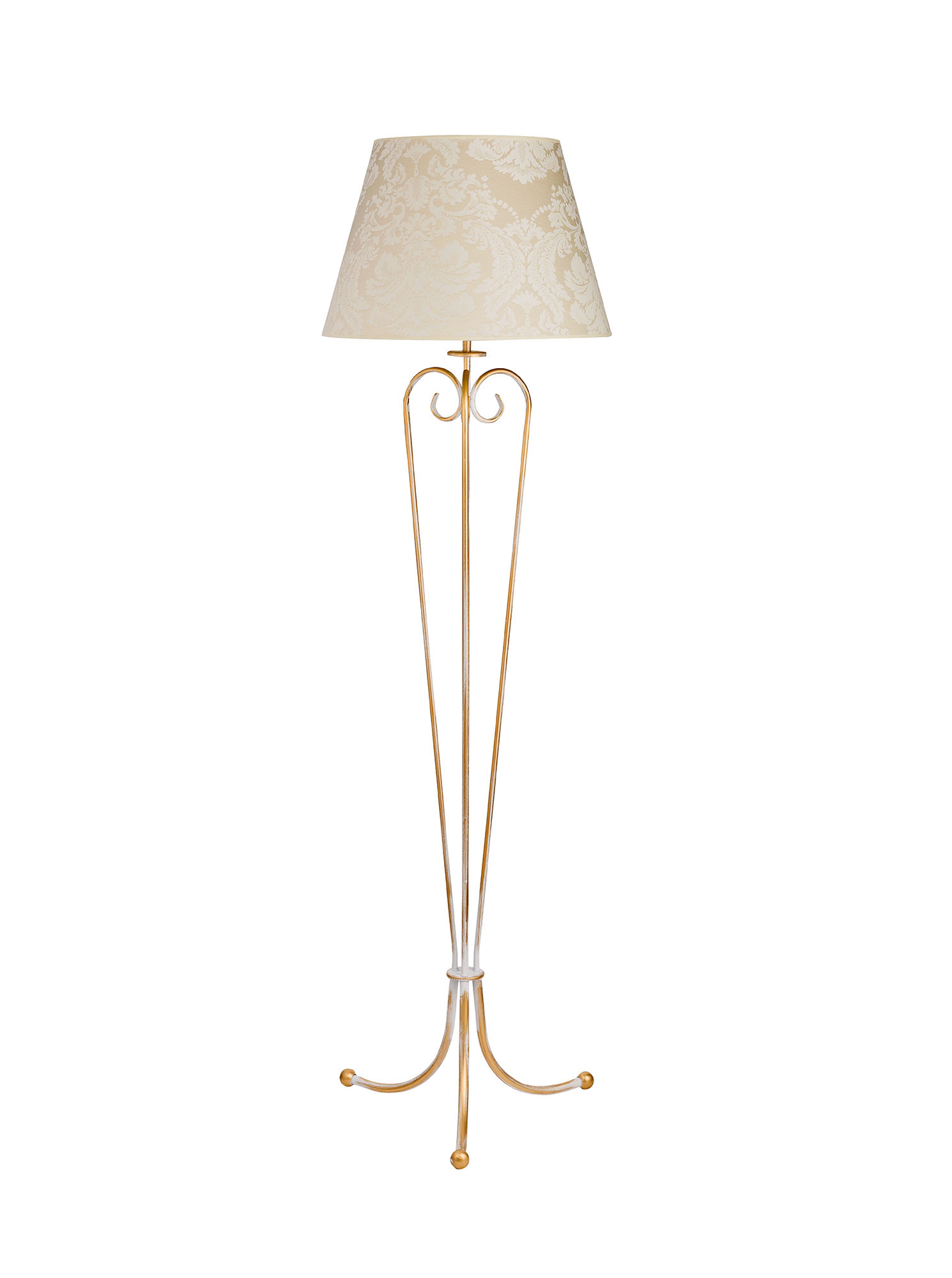 Lampa stojąca SOFIA złoto-biały 1xE27x20W wym:158x46x46cm IP20 Jupiter