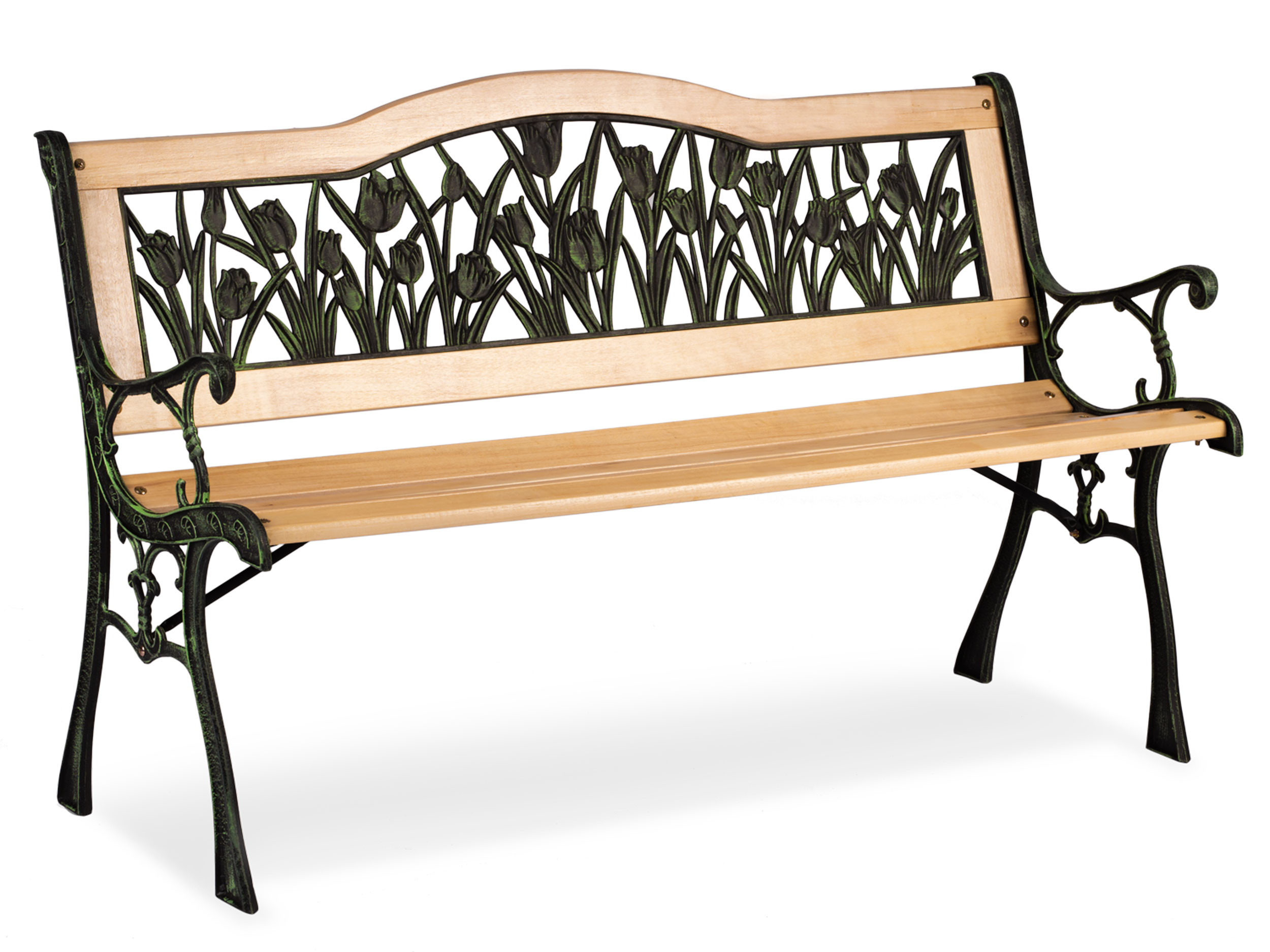 Ławka ogrodowa parkowa drewniana 123,5x74x48 cm Sofotel