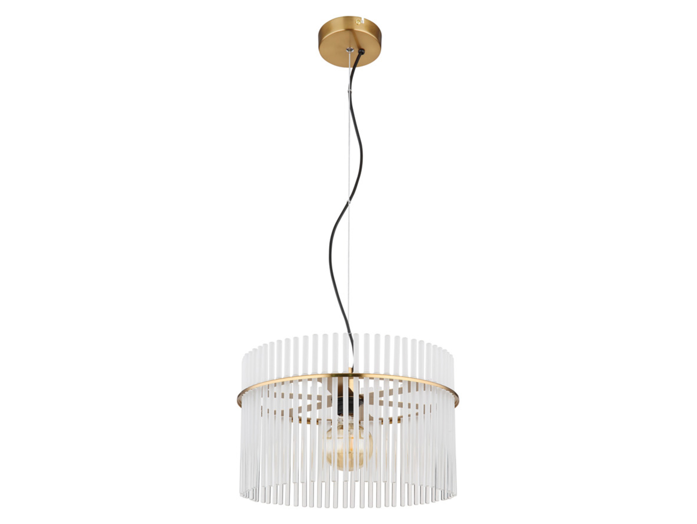 Lampa wisząca Gorley szklana złota