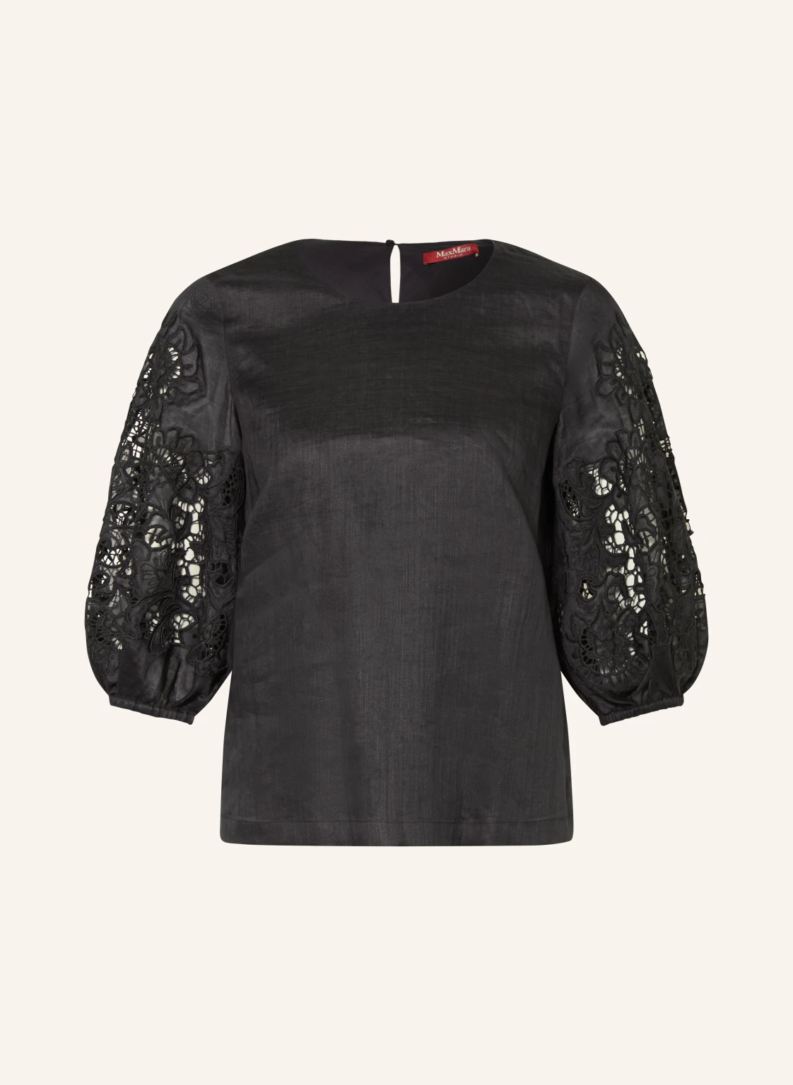 Max Mara STUDIO Blusenshirt MSTORDINE mit 3/4-Arm und Lochspitze