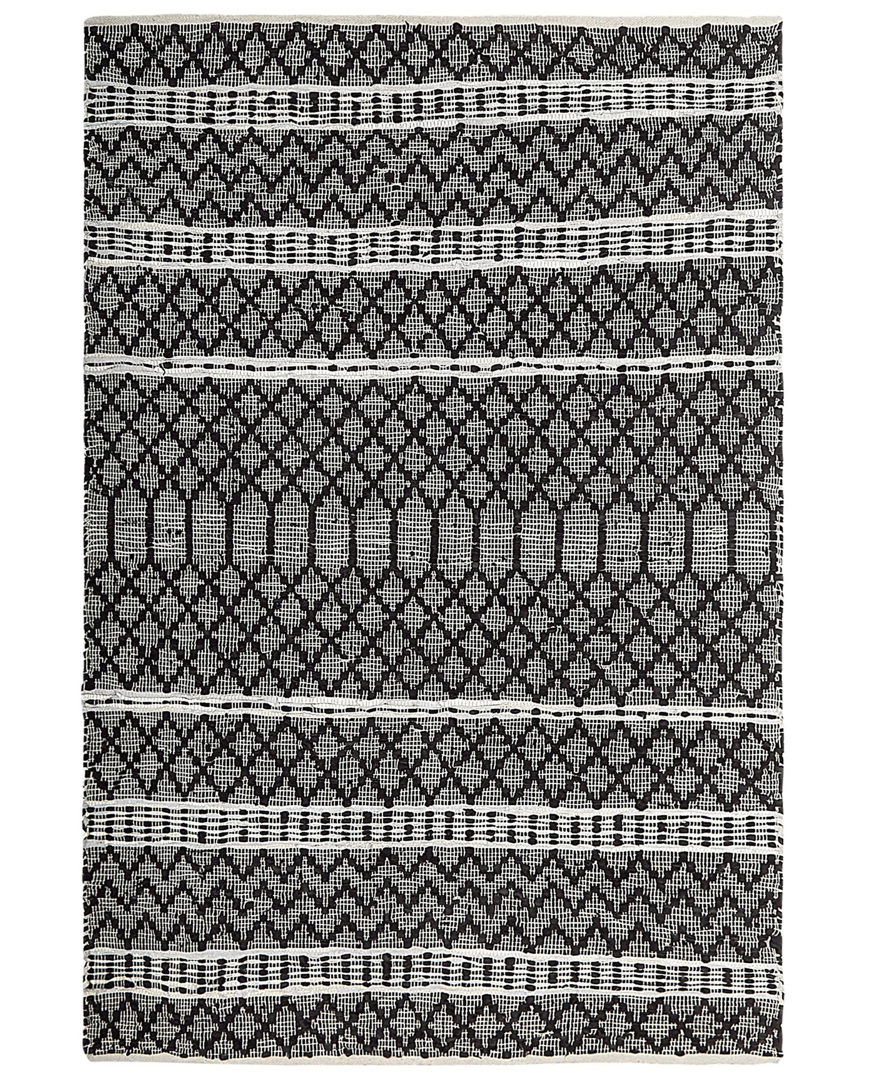 Rug FEHIMLI Black 140 x 200 cm Leather