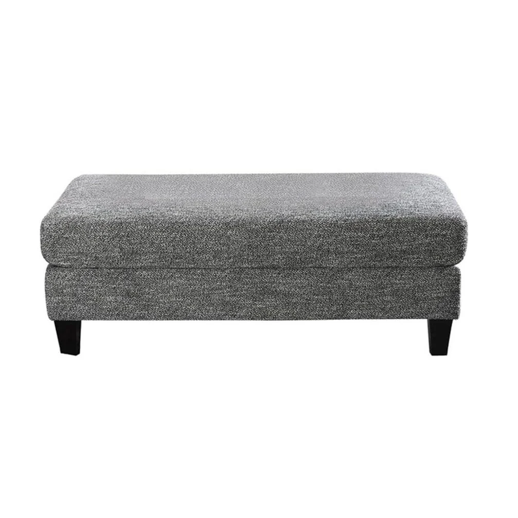 Living Room 1pc Ottoman Transitional Style Chenille Fabric Color Tappered Feet Couch Ottoman