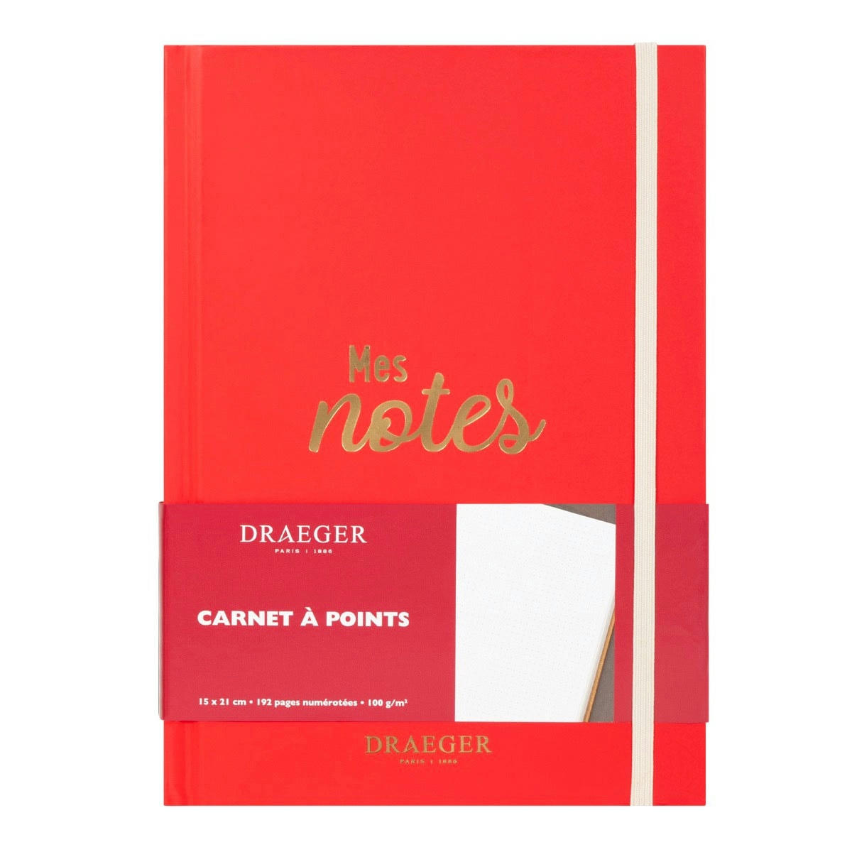 - Carnet à points rouge