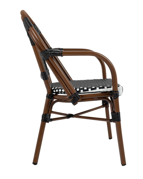 Krzesło CAFE PARIS brązowe rattan