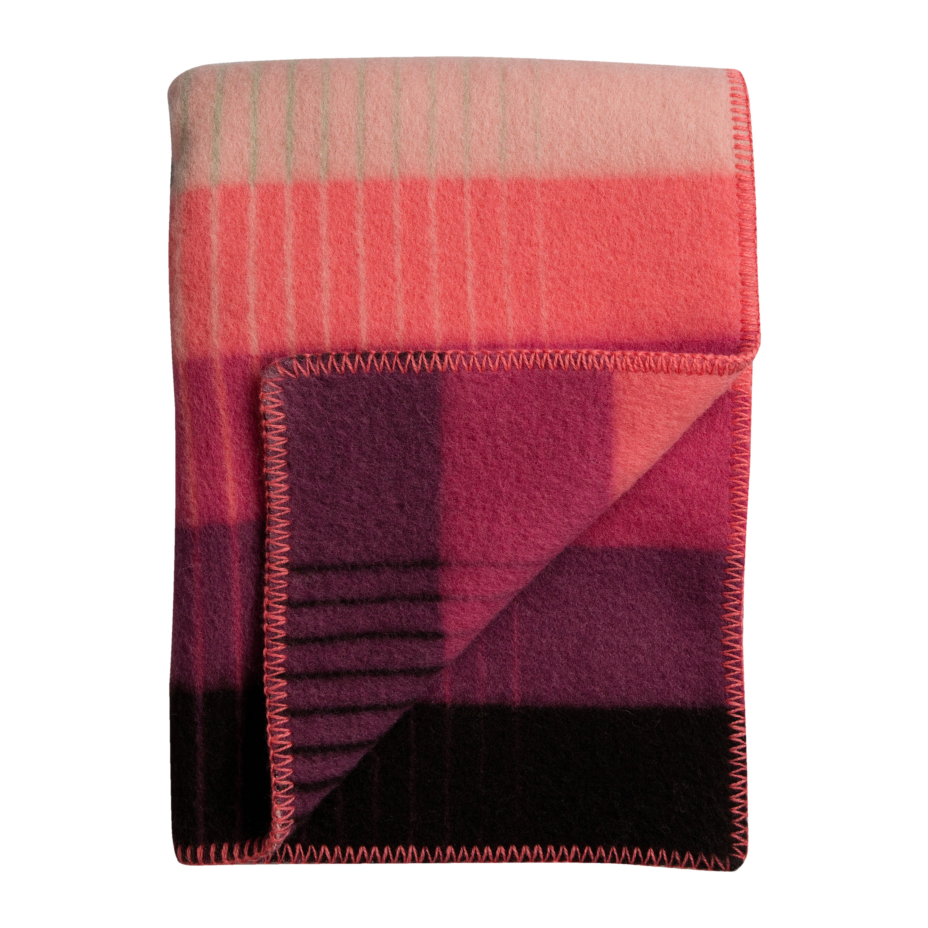 Røros Tweed Åsmund Plaid - Gradient Roze / Green