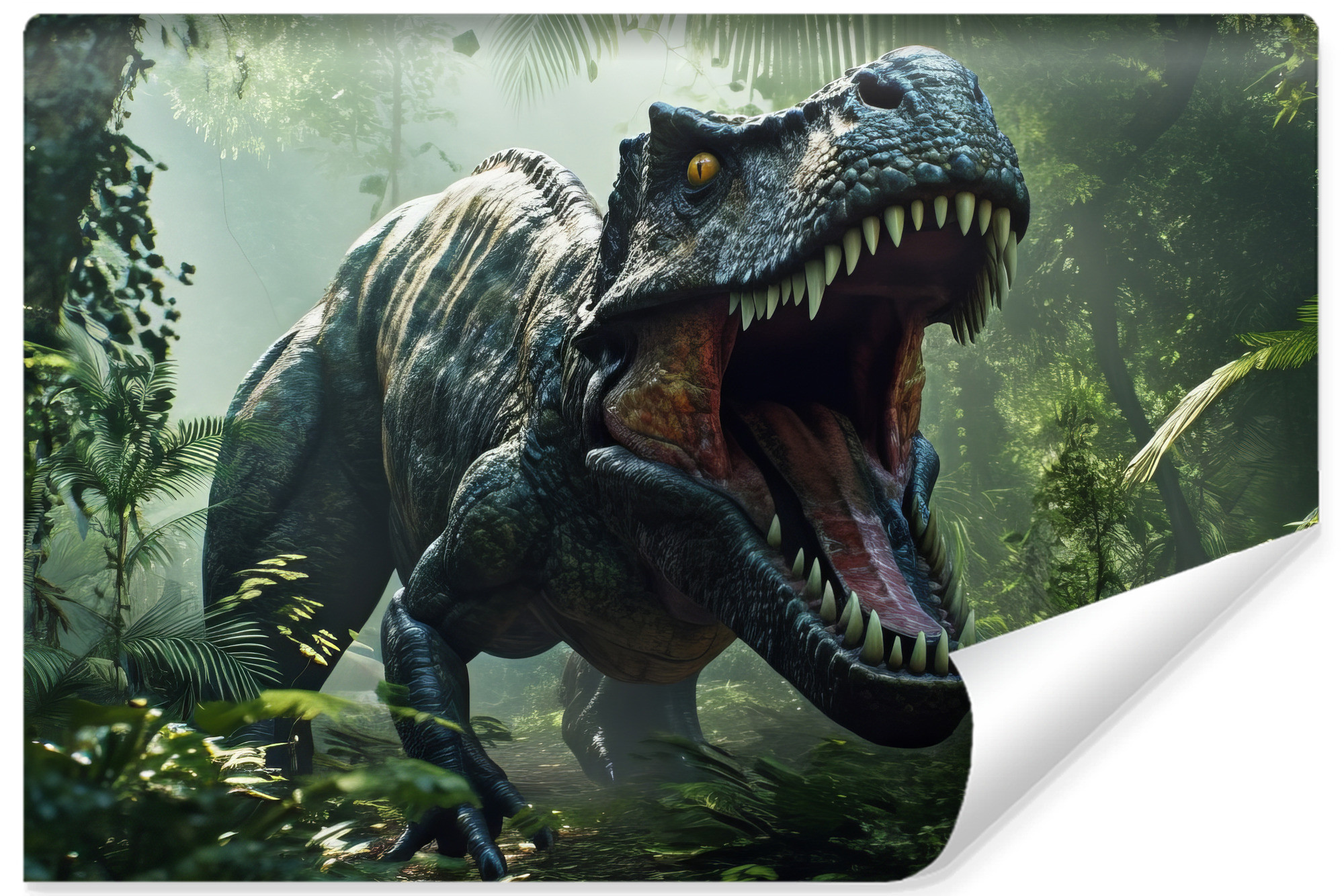 Fototapeta Młodzieżowa Niebezpieczny Dinozaur 3D 90x60cm