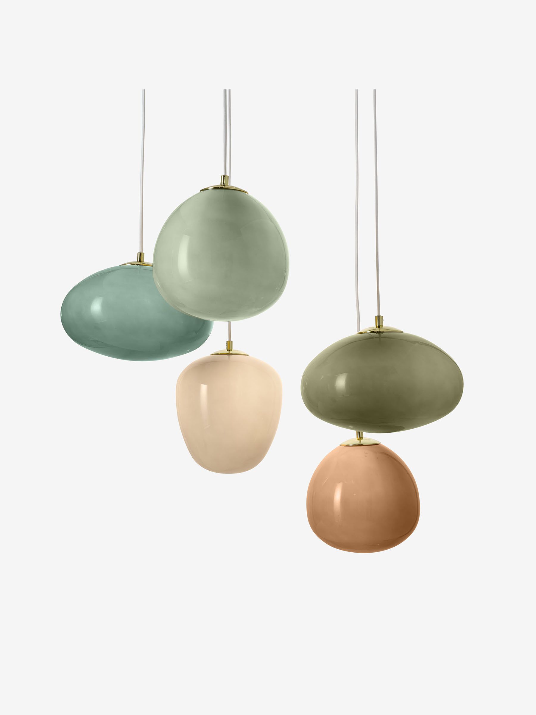 Adrianne 5 Light Cluster Pendant Ceiling Light in Green